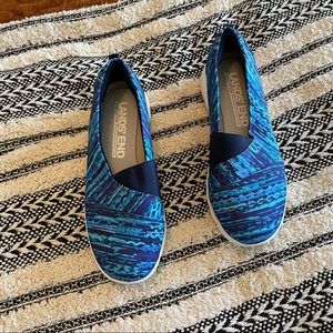 NWOT lands end womens gatas comfort slipon shoes deep sea ripple sz.10